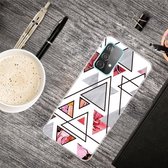 Voor Samsung Galaxy A72 5G driehoekig marmerpatroon TPU beschermhoes (SJ-2)