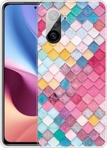 Voor Xiaomi Redmi K40 Pro Max schokbestendig geverfd transparant TPU beschermhoes (kleurenkwartet)