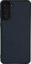 Voor Samsung Galaxy S21 5G GEBEI Schokbestendige lederen beschermhoes met volledige dekking (blauw)
