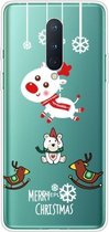 Voor OnePlus 8 Christmas Series transparante TPU beschermhoes (Trojan Bear Deer)