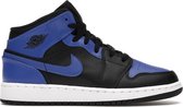 Nike Air Jordan 1 Mid, Black/Hyper Royal-White, EUR 36