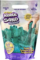 Kinetic Sand , Sachet de 907 g de sable scintillant Turquoise scintillant entièrement naturel à écraser, mélanger et sculpter