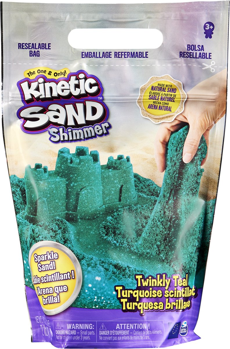 Kinetic Sand Shimmer - Speelzand - Turquoise - 907g - Sensorisch Speelgoed