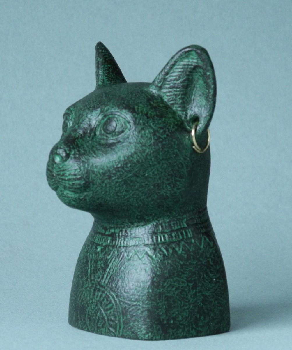 Bastet - Egyptische beeldje - de Kat - Hoogte 9 cm in doosje