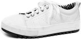 Sneakerveters | Platte witte veters | lengte: 100cm | 8 mm breed