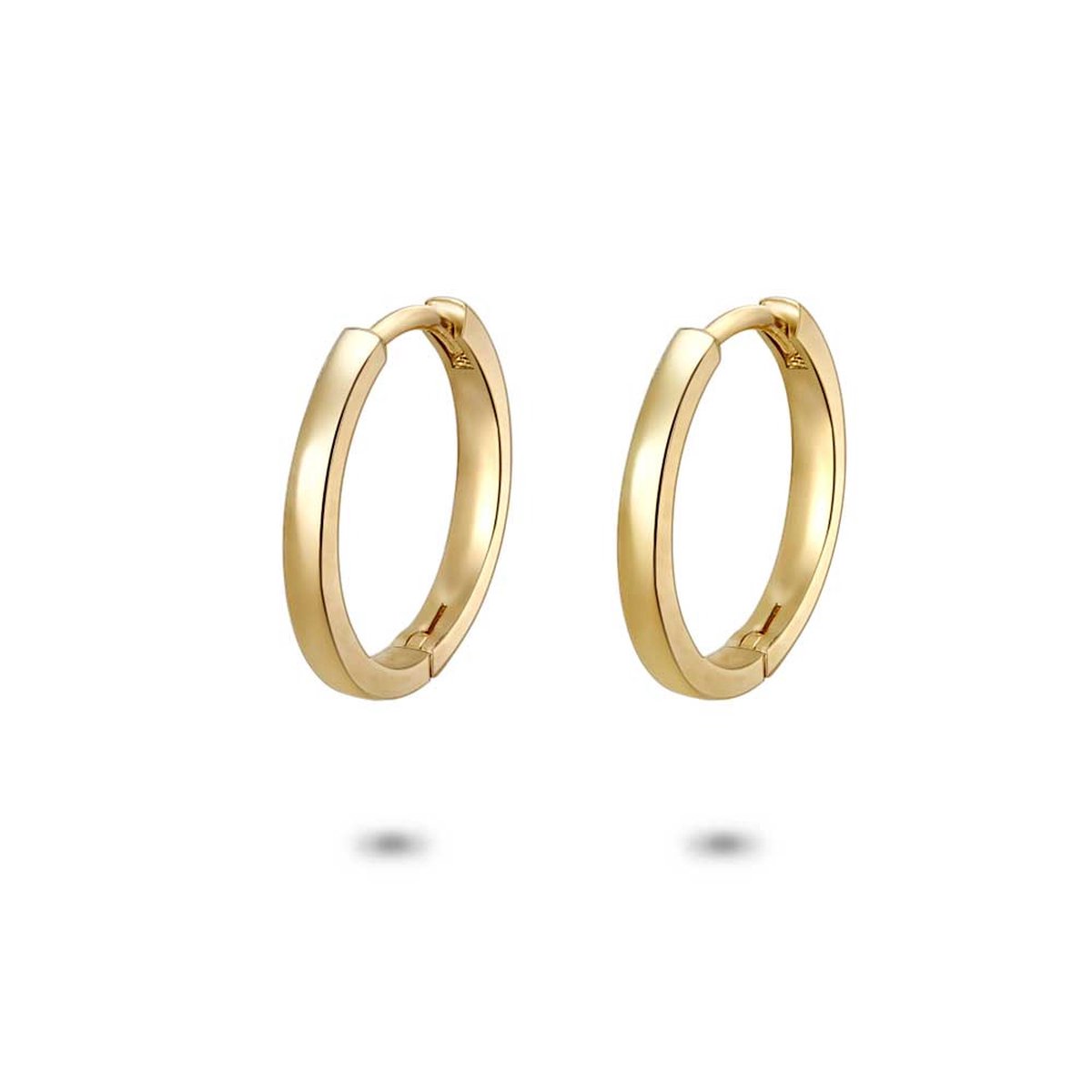 Twice As Nice Oorbellen in 18kt verguld zilver, oorring, 15 mm