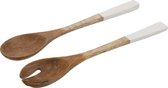 J-Line Set 2 Keukengerei Mango Hout Wit