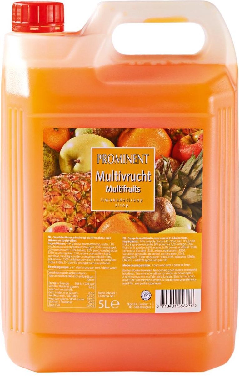 Limonade Siroop Multivruchten - 5 Liter