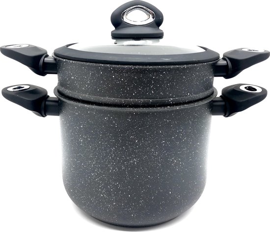 Pradel Excellence 52594M kookpan in steen-look van gegoten aluminium, 16 cm
