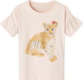 Name it t-shirt meisjes - roze - NMFjali - maat 92