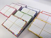 Leitner Flashcards - A7 formaat Confetti Specials - Confetti Pakket 500 stuks - 10 pakjes in 10 Confetti prints á 50 stuks - Indexkaarten A7 - Systeemkaarten A7