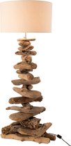 J-Line Lamp+Kap Drijfhout Naturel/Beige Medium