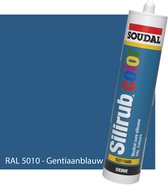 Siliconen kit - Soudal - Kleur - Voor binnen & buiten - RAL 5010 Gentiaanblauw - 300ml koker