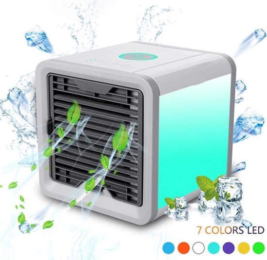Mini Airco voor iedere ruimte! USB Airco met LED licht Mobiele airco bol
