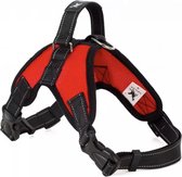 Tailplug Honden Zachte Verstelbare Harnas Reflecterende Hond Borstband Neck S (42-50) cm Rood.