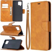 Samsung Galaxy A42 hoesje - MobyDefend Wallet Book Case Met Koord - Lichtbruin - GSM Hoesje - Telefoonhoesje Geschikt Voor Samsung Galaxy A42