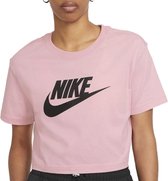 Nike Sportswear essentials  Sportshirt - Maat XS  - Vrouwen - Licht roze/Zwart