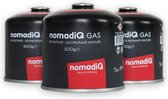 12-pack nomadiQ gasflesjes (12 x 500 gram) - EN417 schroefventiel