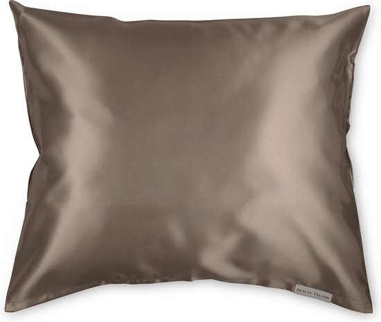 Beauty Pillow® - Satijnen Kussensloop - 60x70 cm - Taupe - Beauty Pillow