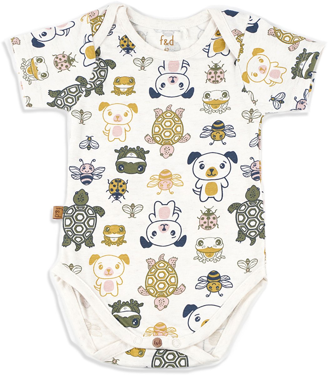 Frogs and Dogs - Romper Friends Off - Wit - Maat 74 - Jongens, Meisjes