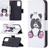 Voor Xiaomi Redmi Note 10 4G / Note 10S Gekleurde Tekening Patroon Horizontale Flip Leren Case met Houder & Kaartsleuven & Portemonnee (Panda)