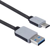 1m geweven stijl 2A USB-C / Type-C 3,1 Male naar USB 3.0 Male Data / Charger Cable, voor Galaxy S8 & S8 + / LG G6 / Huawei P10 & P10 Plus / Geschikt voor Xiaomi Mi 6 & Max 2 en andere smartphones