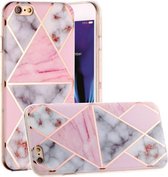 Voor iPhone 6 & 6s Hot Stamping Geometric Marble IMD Craft TPU beschermhoes (Rhombus)