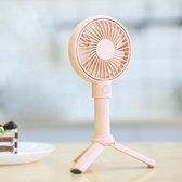 Benks F12 2000mAh draagbare multifunctionele handheld USB A-frame kleine ventilator (roze)
