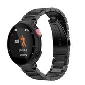 Universal Smart Watch Three Steel Strips Wrist Strap horlogeband voor Garmin Forerunner 220/230/235/630/620/735 (zwart)