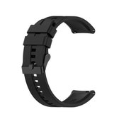 Voor Huawei Watch GT 2 Pro siliconen vervangende horlogeband met zwarte stalen gesp 20mm (zwart)