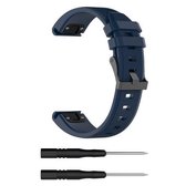 Voor Garmin Fenix5 (22 mm) siliconen vervangende polsband horlogeband (donkerblauw)