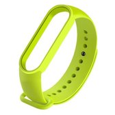 Voor Geschikt voor Xiaomi Mi Band 6 (CA8856) Siliconen vervangende band horlogeband in effen kleur (limoengroen)