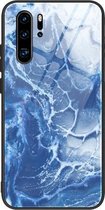 Voor Huawei P30 Pro beschermhoes met marmerpatroonglas (DL03)