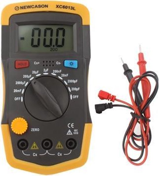Beperkt Plagen Sada Condensator capaciteitsmeter Tester 6013 XC6013L (geel) | bol.com