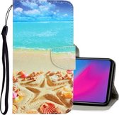 Voor Vivo Y91C 3D Gekleurde Tekening Horizontale Flip PU Leren Case met Houder & Kaartsleuven & Portemonnee (Pentagram)