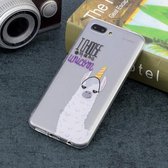 Alpaca patroon transparant TPU zachte hoes voor Huawei Honor 10