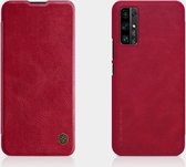 Voor Huawei Honor 30 NILLKIN QIN Series Crazy Horse Texture Horizontale Flip Leather Case met Card Slot (Red)