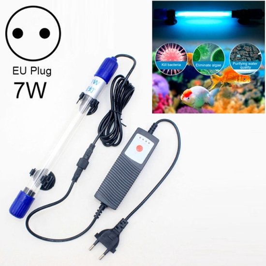 2 STKS 220 V 7 W UV Ultraviolet Algen Desinfectie Aquariumlamp