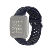 23 mm voor Fitbit Blaze / Fitbit Versa 2 universele sport siliconen vervangende polsband (donkerblauw)