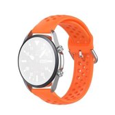 Voor Galaxy Watch 3 45 mm siliconen sportband in effen kleur, maat: vrije maat 22 mm (oranje)