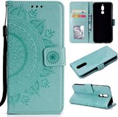 Voor Huawei Mate 10 Lite Totem Bloem Reliëf Horizontale Flip TPU + PU Leren Case met Houder & Kaartsleuven & Portemonnee (Groen)