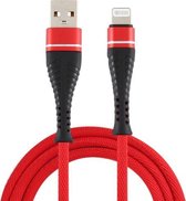 2A USB naar 8-pins gevlochten datakabel, kabellengte: 1m (rood)