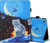 Voor Lenovo Tab FHD M10 Plus X606F Naaigaren Horizontaal geverfd plat lederen tas met pendeksel & antislipstrip & kaartsleuf & houder & slaap- / wekfunctie (dubbele schaduwtijger)