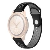 Dubbele kleur polsband horlogeband voor Galaxy Watch 42 mm (zwartgrijs)