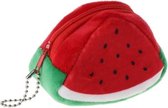 Driehoek Pluche Fruit Creatief Driedimensionaal Leuke Kinderen Verandering Zak Sleutel Tas Gift (Watermeloen)