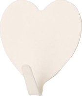 10 stuks liefde hart haak roestvrij staal hartvormige kamer decoratie haak (wit)
