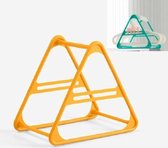 Triangle Hanger Kledingclip Opbergrek Home Multifunctioneel afwerkingsrek (geel)