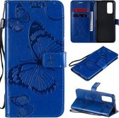 Voor Huawei Honor 30 Pro / 30 Pro Plus 3D Vlinders Embossing Patroon Horizontale Flip Leren Case met Houder & Kaartsleuf & Portemonnee (Blauw)