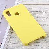 Let op type!! Effen kleur Liquid silicone dropproof beschermende case voor Huawei P20 Lite (geel)