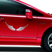 3D Angel Wing Metal Sticker Decal Auto Auto Embleem Decal Decoratie Kleur Zilver